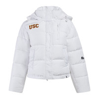 USC Trojans Women's Hype and Vice White Puffer Jacket